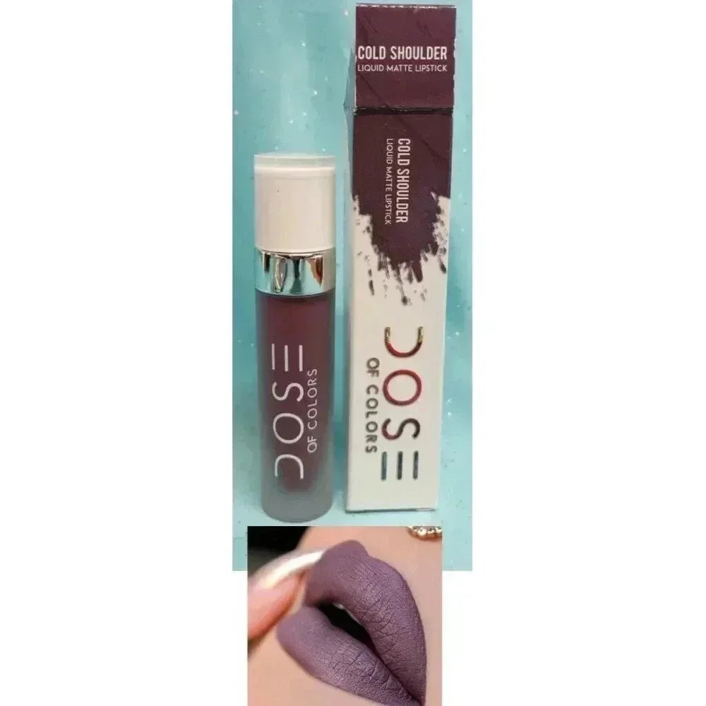 COPY - Dose of Colors LIQUID MATTE LIPSTICK Lip Color COLD SHOULDER Purple .16o…